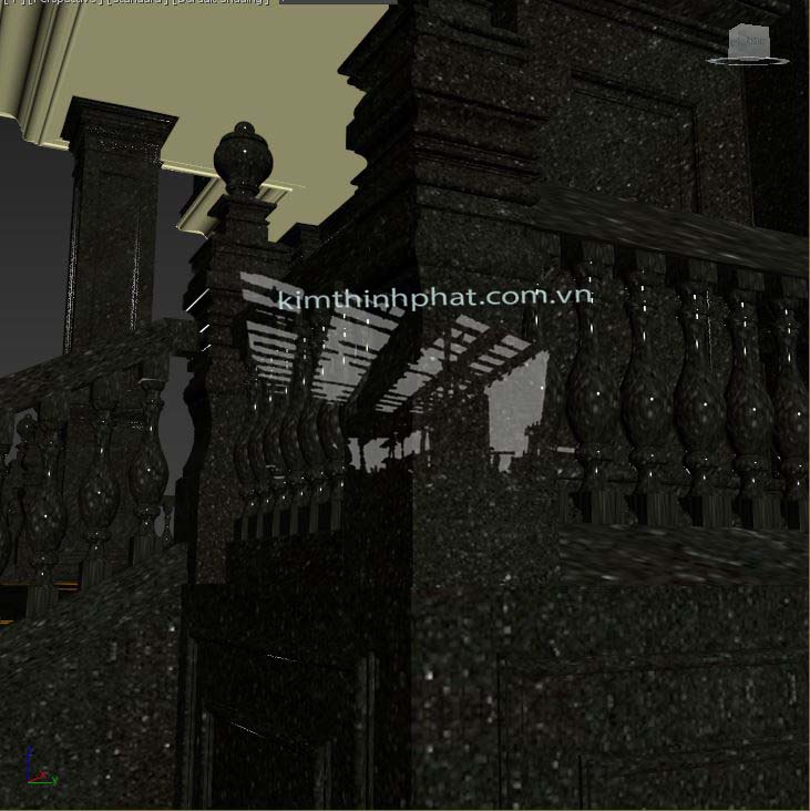 lan can đá hoa cương non nước