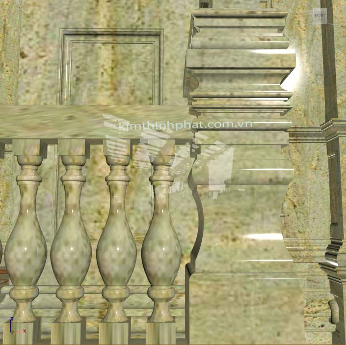 lan can đá hoa cương non nước