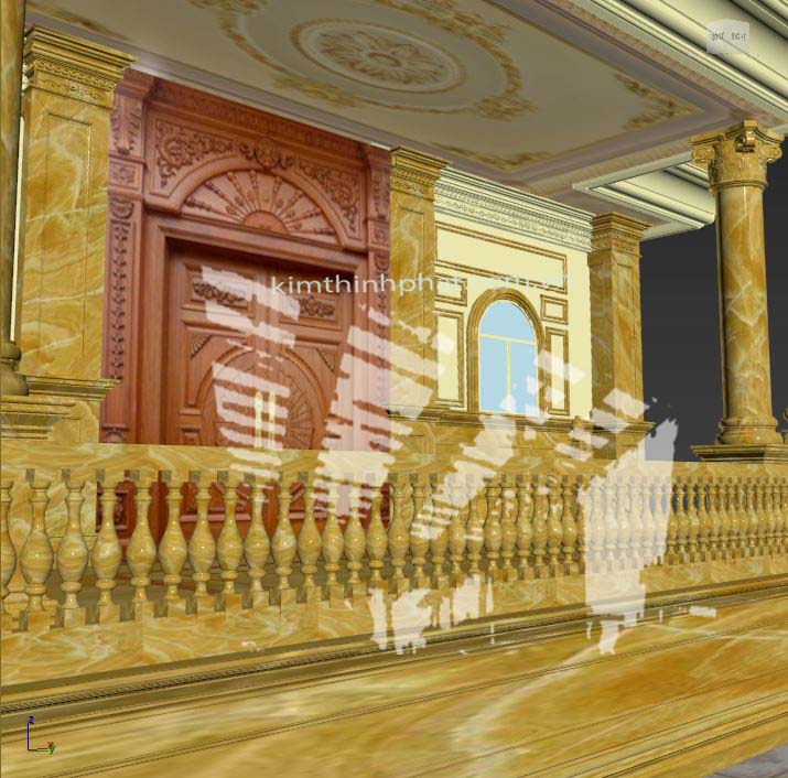 lan can đá hoa cương non nước