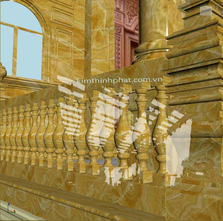 lan can đá hoa cương non nước