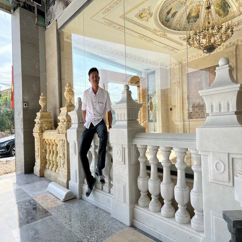 lan can đá hoa cương non nước