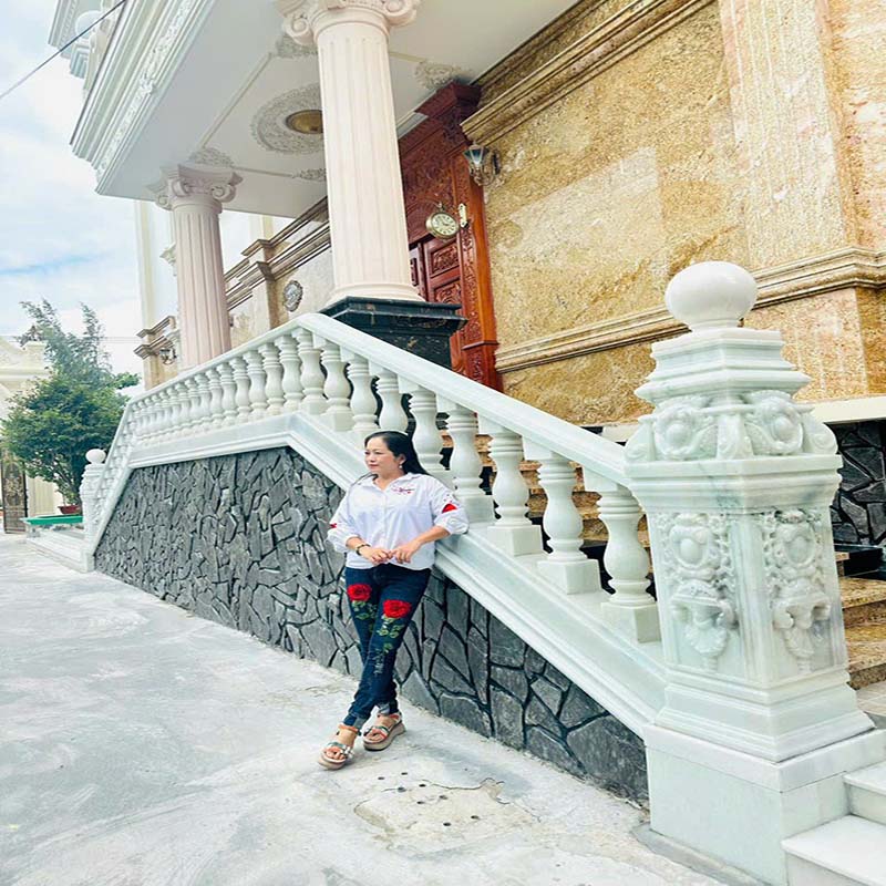 lan can đá hoa cương non nước