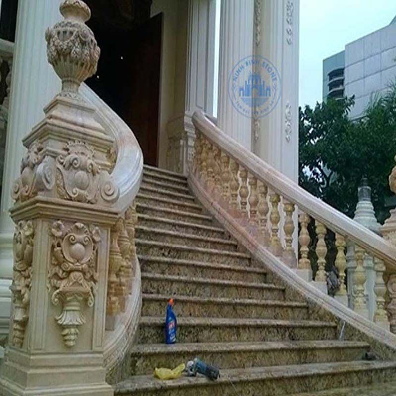 lan can đá hoa cương non nước