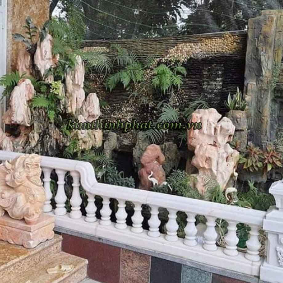 lan can đá hoa cương non nước