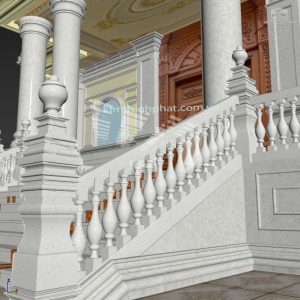 lan can đá hoa cương non nước