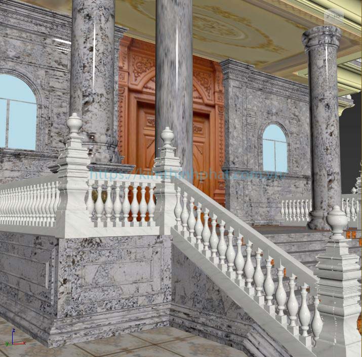 đá hoa cương cột tròn
