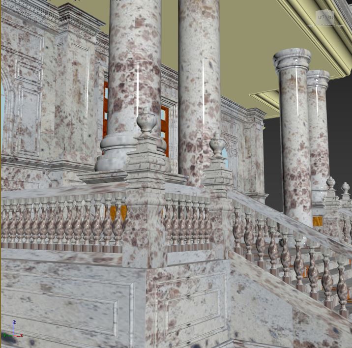 đá hoa cương cột tròn