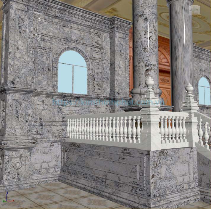 đá hoa cương cột tròn