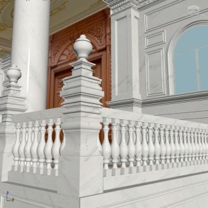 đá hoa cương cột tròn