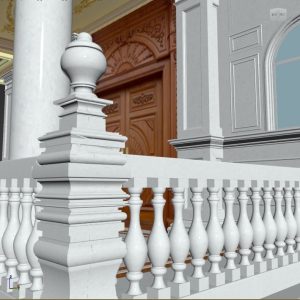 đá hoa cương cột tròn