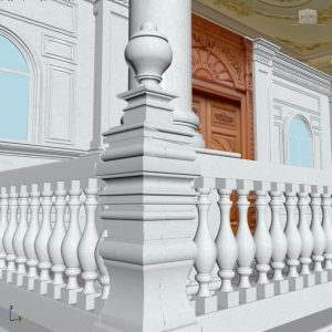đá hoa cương cột tròn