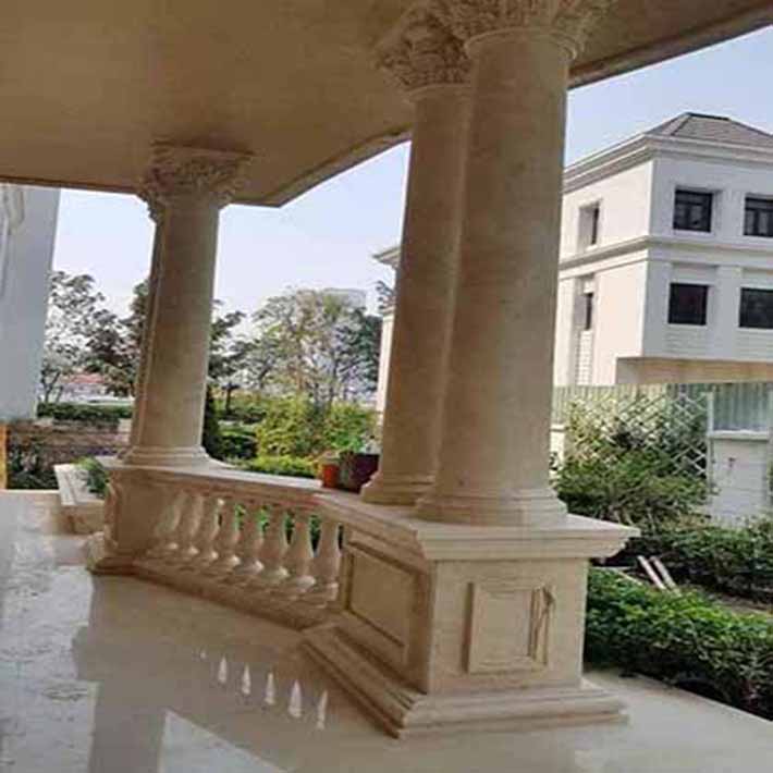 đá hoa cương cột tròn