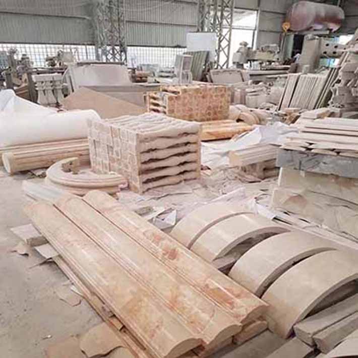 đá hoa cương cột tròn