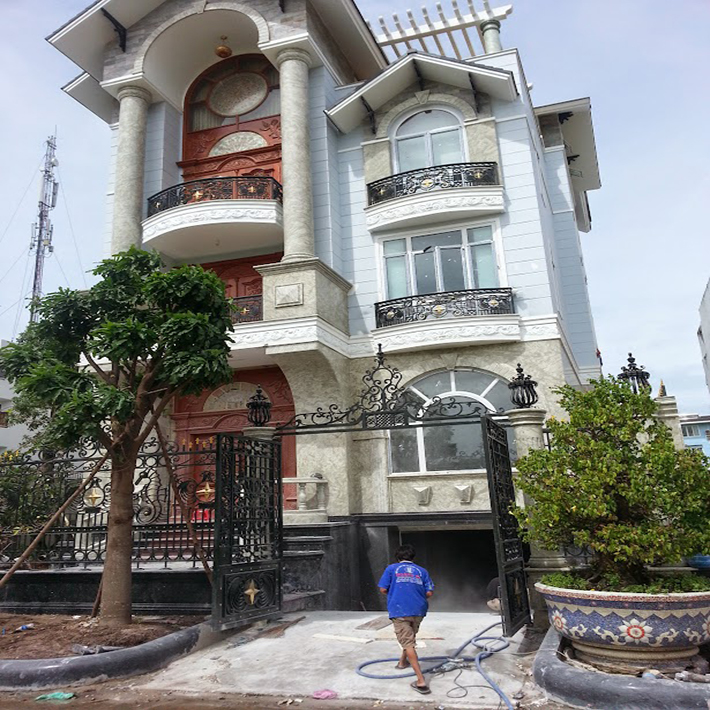 đá hoa cương cột tròn