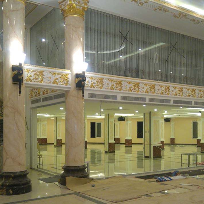 đá hoa cương cột tròn