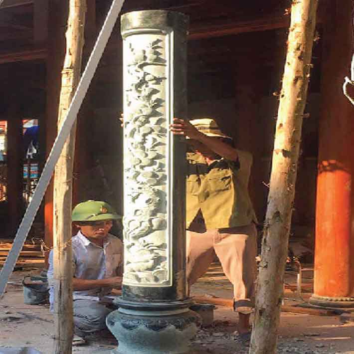 đá hoa cương cột tròn