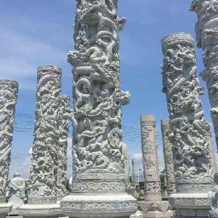 đá hoa cương cột tròn