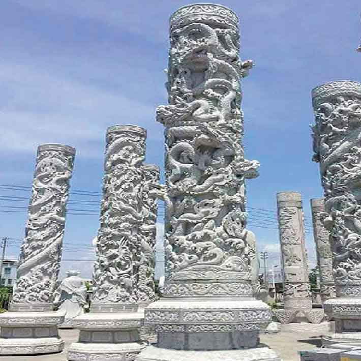 đá hoa cương cột tròn