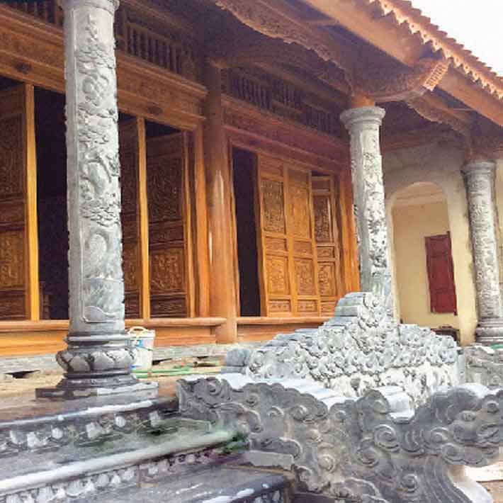đá hoa cương cột tròn