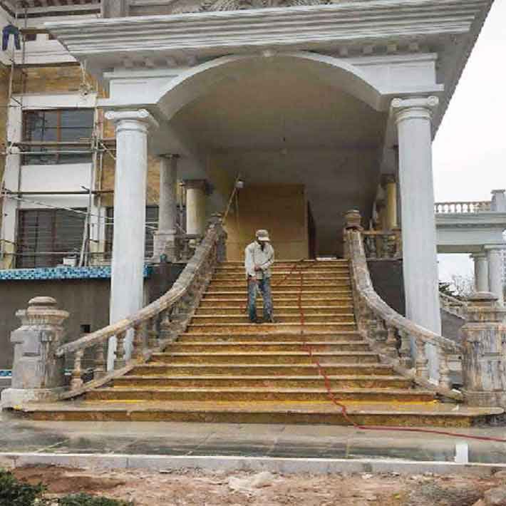 đá hoa cương cột tròn