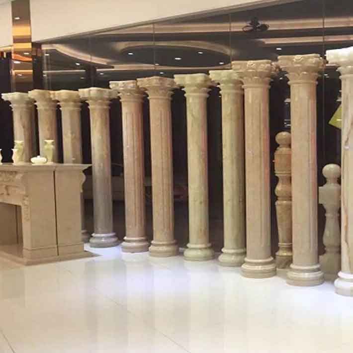 đá hoa cương cột tròn
