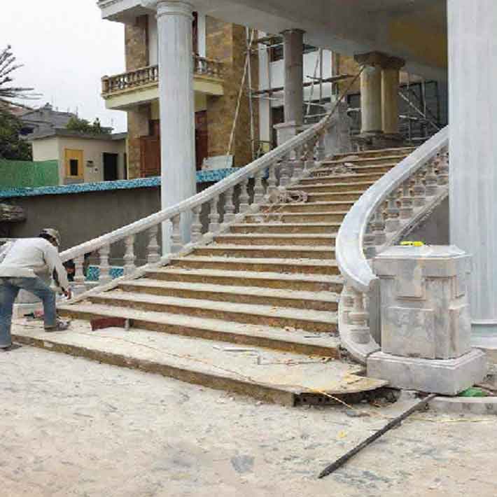 đá hoa cương cột tròn
