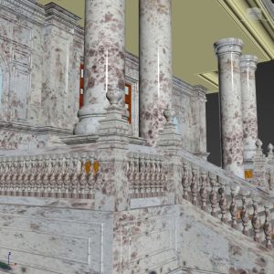 đá hoa cương cột tròn
