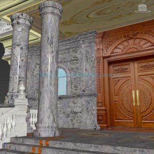 đá hoa cương cột tròn