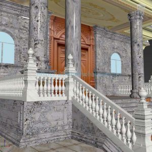 đá hoa cương cột tròn