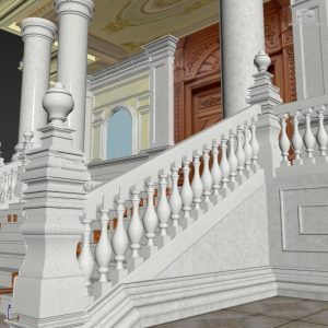đá hoa cương cột tròn