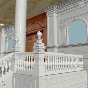 đá hoa cương cột tròn