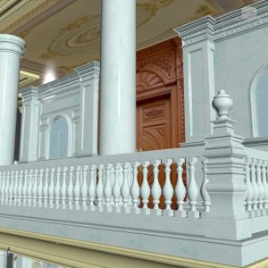 đá hoa cương cột tròn